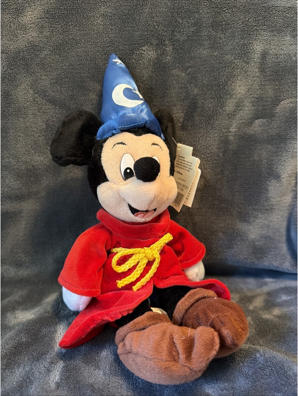 Disney's Fantasia Sorcerer Mickey Beanie Plush NWT, RARE, RETIRED, VINTAGE